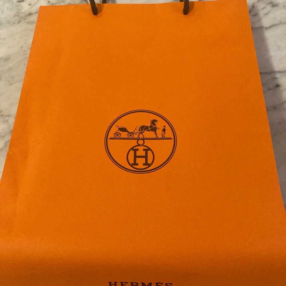 Hermès Orange Shopping Bag